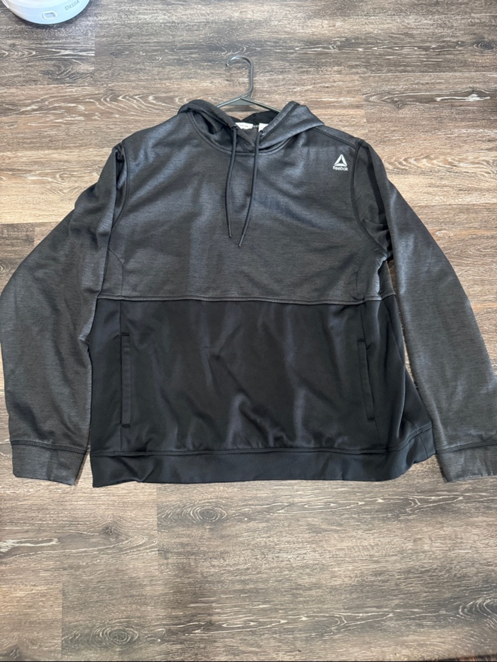 Reebok Black Two-Tone Pullover Hoodie